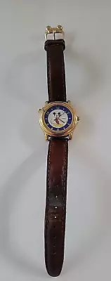 Disney Lorus Musical Mickey Mouse Watch Goldtone Band V52Z-X001 Melody • $39.95