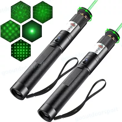 2Pack 5000Miles Green Laser Pointer Zoom Visible Beam Light Lazer USB Charger • $15.99