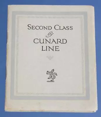 £45 • Buy Cunard Line Rms Mauretania Aquitania Etc 2nd Mini Fold Out Brochure C-1920's