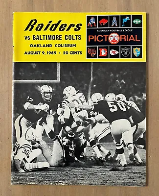 1969 John Madden Home Coaching Debut Afl Colts @ Oakland Raiders Program • $99