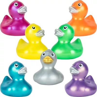 2  Inch Vinyl Rubber Metallic Ducks : PINK YELLOW SILVER GREEN And MORE!!! • $1.19