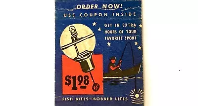 1940’s Milwakee Wis- Bob-er-lite Pasch Bros “fish Bite-bobber Lites” Cover • $2.25