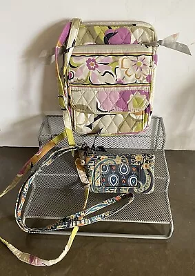 VERA BRADLEY Portobello Road Floral Hipster Purse Floral ID Zip Case Keychain • $10