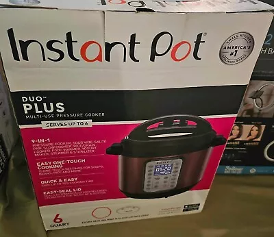 INSTANT POT Black/Silver Cooking Pot 6 Quart Model# Duo Plus 60 • $60