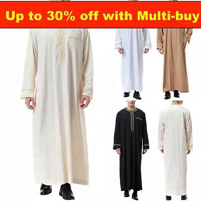Muslim Robe Muslim Clothing Jubba Kaftan Dishdash Thobe Men's Clothing UK NEW • £13.99