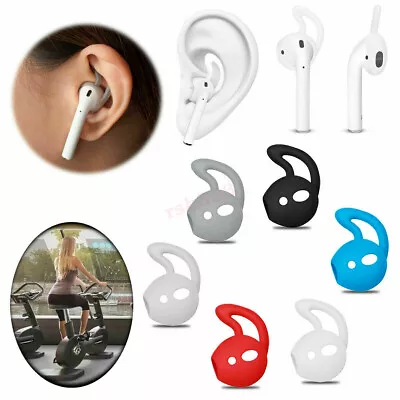 AirPods 1 2 Silicone Soft Anti-Slip Sport Earbud Tips Anti-Drop Ear Hook Gel • $13.94