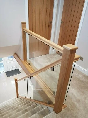 £796.98 • Buy Oak Staircase Banister + 2.4m Landing Set Without Glass Panels 
