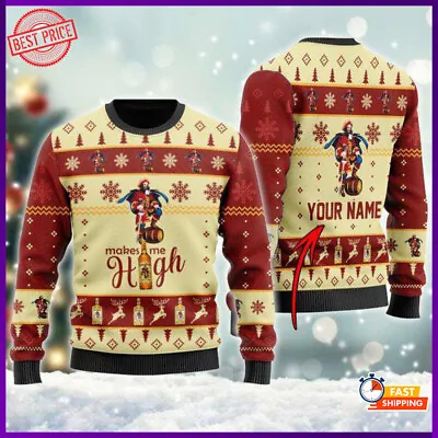 $43.99 • Buy Personalized Captain Morgan Funny Makes Me High Christmas 3D Ugly Sweater