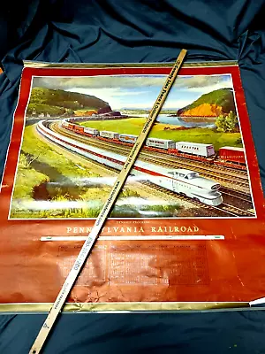 PRR TRAIN Railroad CALENDAR Grift TELLEN Art 1955 - 1957 • £38.60