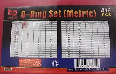 419 Pc NBR Metric O-Ring Gasket Seal Assortment Kit Hydraulic Air AC  Oring Wash • $16.99