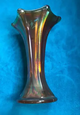 VINTAGE Imperial/ Millersburg Carnival Glass Morning Glory Vase MARIGOLD 5 1/4  • $45