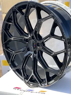 22  Inch Staggered Gianelle Monte Carlo Gloss Black (5x114.3) Mustang Gt Impala • $1999