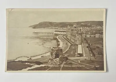 Postcard View From The Castle Aberystwyth Old Cars Pier Promenade W. 814 • £5.99
