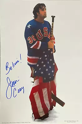 1980 Olympics Jim Craig Glossy 12x18 Photo USA Print Poster 'Miracle On Ice' • $122