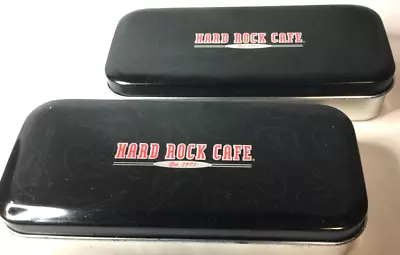 LOT Of 2 - Vintage 1990s FOSSIL Hard Rock Café Watch Tin Box W/ Inserts NO WATCH • $12.99