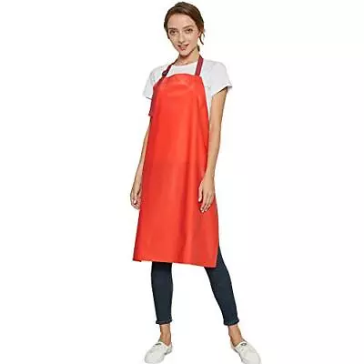 Waterproof Rubber Vinyl Apron Home Kitchen Work Butcher Oil Stain Proof 35  NEW • $17