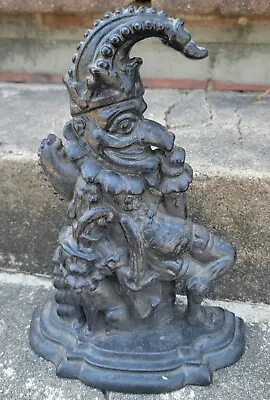 Rare Antique Vindex USA Cast Iron Medieval Renaissance Era Court Jester Doorstop • $675