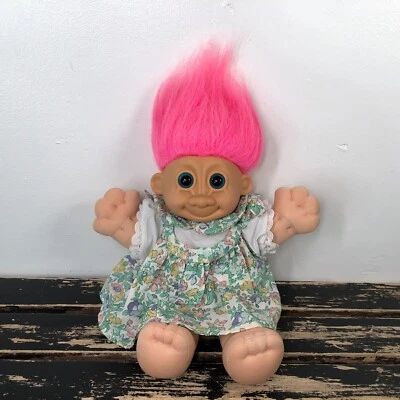 £18.44 • Buy Vintage Russ Troll Dolls Plush Toy Stuffed Animal Clothes Dress Collectible 12 