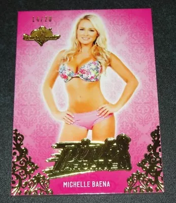 2015 Benchwarmer MICHELLE BAENA Pink Archive #105 Gold Foil Variant/20 PLAYBOY • $18.19