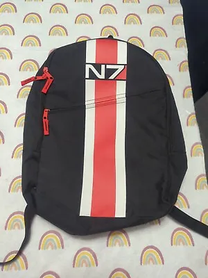 Mass Effect N7 Stripe Bookbag Bookpack Bag Official Bioware 2018 Video Game Swag • $14.99