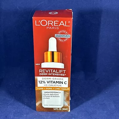 L'Oreal Revitalift Derm Intensives 12% Vitamin C +E Salic Acid Serum 1.0 Oz. • $17