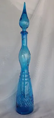 Vimax Blue Empoli Italian Genie Bottle  Lady Face  Figural  • $225