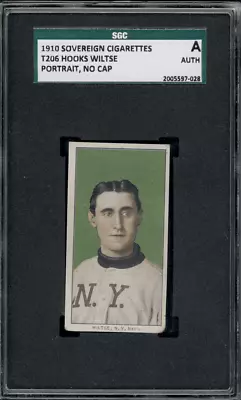 1910 T206 Hooks Wiltse Portrait No Cap Sovereign 350 SGC Authentic • $97.99