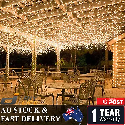 500LED 100M Warm Cool White Fairy Christmas String Strip Lights Party Outdoor • $36.69