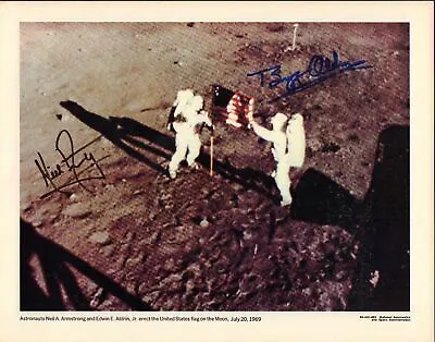 NEIL ARMSTRONG & BUZZ ALDRIN Signed Photograph - Apollo XI - Preprint • £6