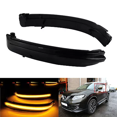 Dynamic Wing Mirror LED Turn Signal Light For Nissan X-Trail Qashqai J11 Murano • £21.95