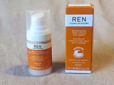 REN Clean Skincare Brightening Dark Circle Eye Cream 0.5 Fl Oz/15 Ml - VEGAN NIB • $34