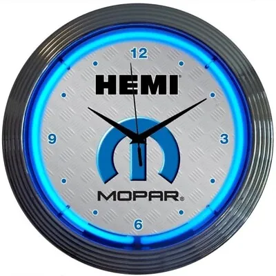 Mopar Hemi Car Garage Neon Clock 15 X15  8MPHEM • $67.99