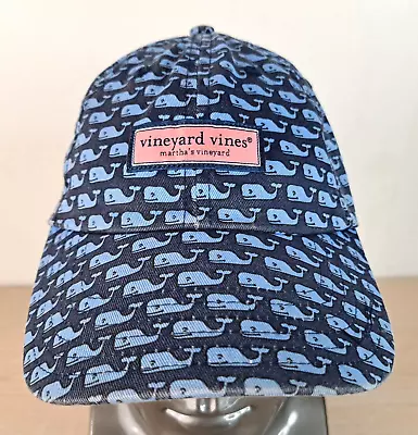 Vineyard Vines Marthas Vineyard Whale Adjustable Strapback Baseball Hat/cap Blue • $19.99