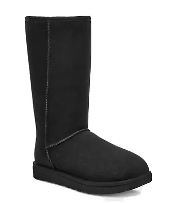 NEW - Womens UGG Classic Tall Boot-Black Suede-Size 5 US (Girls Size 3.5) • $74.99