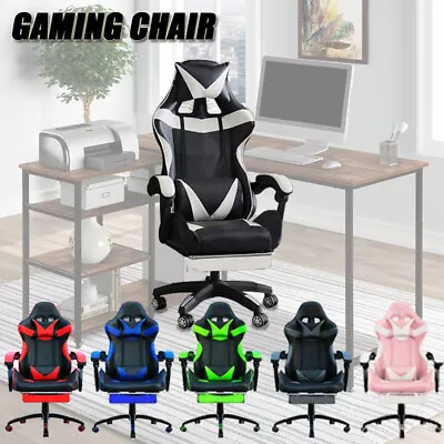 Extra Wide Deluxe Gaming Chair Office Computer Racing Pu Leather • $115