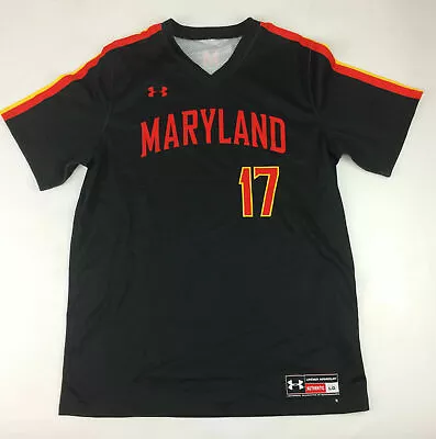 Under Armour Maryland Terrapins V-Neck Baseball Jersey Men's L Black UJBJV3M • $7.50