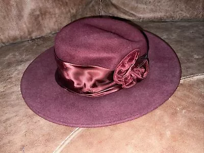 Vintage Amanda Smith Maroon 100% Wool Hat Made In Italy Size Not Marked Nice Hat • $4.99
