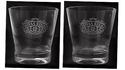 Chivas Regal Scotch Whisky 2 Fine Walled  Tumbler Glasses Bnwob Man Cave • $49.99