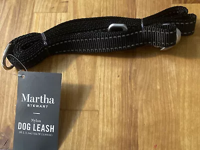 Martha Stewart Nylon Dog Leash 5ft Black And Silver • $20