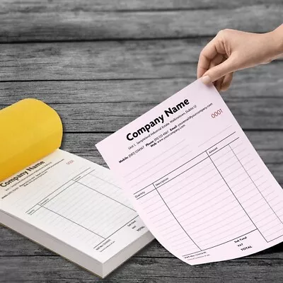 Duplicate A5 Invoice Pad / Book Personalised  / Receipt/ Order Now  Free Postage • £9.70