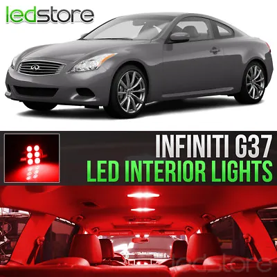 Red Interior LED Lights Bulbs Package Kit For 2008-2013 Infiniti G37 • $13.99