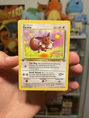 1st Edition Eevee 51/64 Common Jungle Set Pokemon Card - Near Mint • $27.99