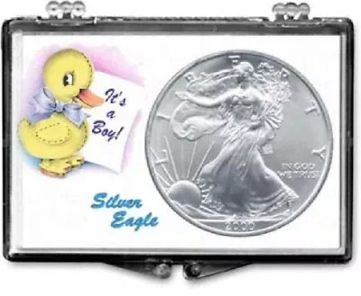 X5 Edgar Marcus It's A Boy Duck Snaplocks Holder Silver Eagle Coins Display Gift • $17.90