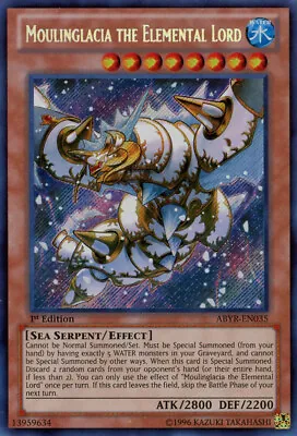 Moderately Played Moulinglacia The Elemental Lord - ABYR-EN035 - Secret Rare - 1 • $16.90