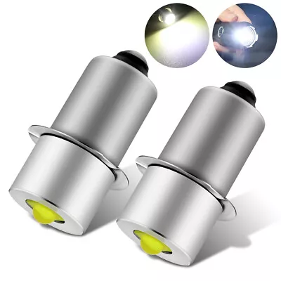 2X P13.5S Upgrade LED Bulbs Maglite Cell Flashlight 3W PR2 C/D 6V-24V DC/AC • $8.99