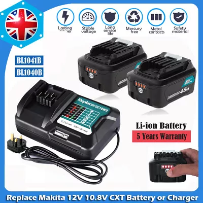 For Makita BL1041B Battery 10.8V 4Ah BL1021B 12V CXT BL1020B BL1040B BL1015 1016 • £45.90