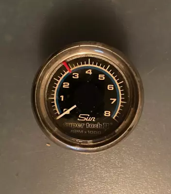 Vintage SUN Super Tach II 8000 RPM Tachometer Rat Rod • $29.99