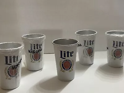 Miller Lite Dallas Cowboys  Aluminum Football Tumblers Five -12 Oz Tumblers • $27