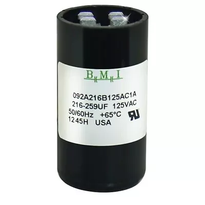USA 216-259 Uf/MFD 110-125 VAC Volts Round Start Capacitor 50/60 Hz - Lot-1 • $11.20