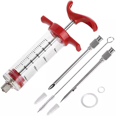 Food Marinade Meat Injector Flavor Syringe Beef Poultry Turkey Chicken BBQ • $12.23